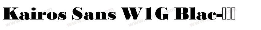 Kairos Sans W1G Blac字体转换